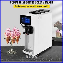 VEVOR Commercial Soft Serve Ice Cream Maker Frozen Yogurt Machine 10-20L/H White