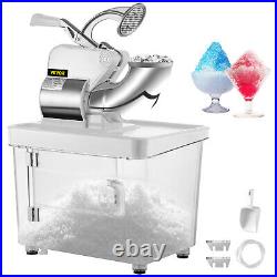 VEVOR Snow Cone Machine Commercial Ice Shaver Electric Ice Crusher with2 Blades