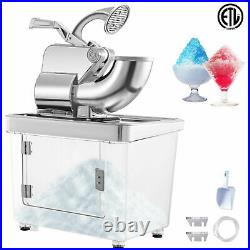 VEVOR Snow Cone Machine Commercial Snowball Machine Commercial with 2 Blades White