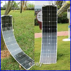 WUZECK 200W Watt 12V Solar Panel Flexible Monocrystalline for Caravan RV Marine