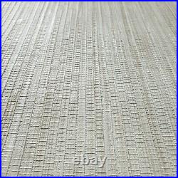 Wallpaper beige cream off white wallcoverings faux grasscloth bamboo Textured 3D