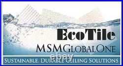 Washable PVC Ceiling Tiles EcoTile Smooth 2' x 2' White Drop Tile Mold Free