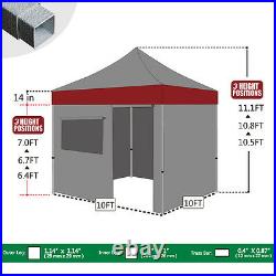 Waterproof Ez Pop Up Commercial Canopy 10x10 Patio Gazebo Tent with 4 Side Walls