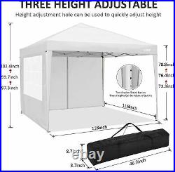 Waterproof Pop Up Commercial Canopy 10x10 Garden Party Tent with 4 Side Walls US