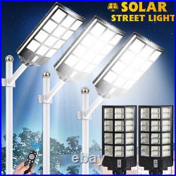 Weathproof 1600W LED Solar Street Light 9000000LM Dust-Dawn Road Lamp Commercial