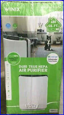 Winix 3-Stage HEPA Air Purifier Large Room Activated Charcoal Air Cleaner, D480